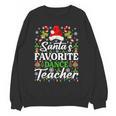 Santa's Favorite Dance Teacher Shirt Christmas Pajama Women Crewneck Sweatshirt, novelty gifts, funny gifts Santa's Favorite Dance Teacher Shirt Christmas Pajama Women Crewneck Sweatshirt, novelty gifts, funny gifts