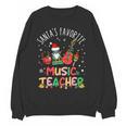Santa's Favorite Music Teacher Christmas Santa Hat Matching Women Crewneck Sweatshirt, novelty gifts, funny gifts Santa's Favorite Music Teacher Christmas Santa Hat Matching Women Crewneck Sweatshirt, novelty gifts, funny gifts