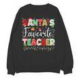 Santas Favorite Teacher Christmas Matching Xmas Men Women Women Crewneck Sweatshirt, novelty gifts, funny gifts