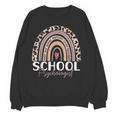 School Psych Teacher School Psychologist Leopard Rainbow Women Crewneck Sweatshirt, novelty gifts, funny gifts School Psych Teacher School Psychologist Leopard Rainbow Women Crewneck Sweatshirt, novelty gifts, funny gifts
