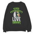 School Psychologists Love Brains Halloween Teacher Counselor Women Crewneck Sweatshirt, novelty gifts, funny gifts