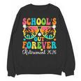 School's Out Forever Retirement 2026 Retro Retired Teacher Women Crewneck Sweatshirt, novelty gifts, funny gifts School's Out Forever Retirement 2026 Retro Retired Teacher Women Crewneck Sweatshirt, novelty gifts, funny gifts