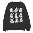 Science Teacher Ghost Laboratory Halloween Teacher Women Crewneck Sweatshirt, novelty gifts, funny gifts