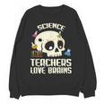 Science Teachers Love Brains Teachers Halloween Women Crewneck Sweatshirt, novelty gifts, funny gifts