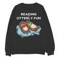 Sea Otter Book Reading Shirt For Bookworm Teachers Women Crewneck Sweatshirt, novelty gifts, funny gifts