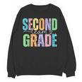 Second Grade Team Heart Teacher Student Back To School Girls Women Crewneck Sweatshirt, novelty gifts, funny gifts