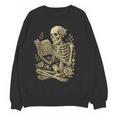 Skeleton Book Floral Skull Halloween Teacher Costume Women Crewneck Sweatshirt, novelty gifts, funny gifts Skeleton Book Floral Skull Halloween Teacher Costume Women Crewneck Sweatshirt, novelty gifts, funny gifts