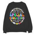 Special Education Teacher SPED Squad Team Kids Men Groovy Women Crewneck Sweatshirt, novelty gifts, funny gifts Special Education Teacher SPED Squad Team Kids Men Groovy Women Crewneck Sweatshirt, novelty gifts, funny gifts