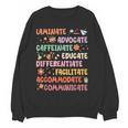 SPED Caffeinate Advocate Laminate Educate Teacher Facilitate For Men Women Women Crewneck Sweatshirt, novelty gifts, funny gifts SPED Caffeinate Advocate Laminate Educate Teacher Facilitate For Men Women Women Crewneck Sweatshirt, novelty gifts, funny gifts