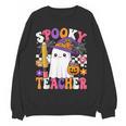 Spooky Teacher Ghost Pencil Teach Halloween Teacher Women Crewneck Sweatshirt, novelty gifts, funny gifts Spooky Teacher Ghost Pencil Teach Halloween Teacher Women Crewneck Sweatshirt, novelty gifts, funny gifts