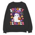 Spooky Teacher Halloween Cute Halloween Teacher Ghost Women Crewneck Sweatshirt, novelty gifts, funny gifts Spooky Teacher Halloween Cute Halloween Teacher Ghost Women Crewneck Sweatshirt, novelty gifts, funny gifts