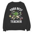 Star Wars Yoda Best Teacher Icons Women Crewneck Sweatshirt, novelty gifts, funny gifts