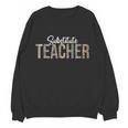Substitute Teacher Supplies For Teachers Leopard For Men Women Women Crewneck Sweatshirt, novelty gifts, funny gifts