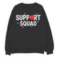 Support Squad Cute Heart Supportive Teacher Team Member Women Crewneck Sweatshirt, novelty gifts, funny gifts