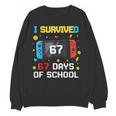 I Survived 67 Days Of School 67 Teacher Squad Matching Women Crewneck Sweatshirt, novelty gifts, funny gifts I Survived 67 Days Of School 67 Teacher Squad Matching Women Crewneck Sweatshirt, novelty gifts, funny gifts