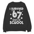 I Survived 67 Days Of School Teachers Students Women Crewneck Sweatshirt, novelty gifts, funny gifts