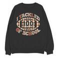 I Tackled 100 Days Of School Football Boys Girls Teachers Women Crewneck Sweatshirt, novelty gifts, funny gifts