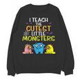 I Teach Cutest Little Monsters Halloween Teacher Men Women Women Crewneck Sweatshirt, novelty gifts, funny gifts