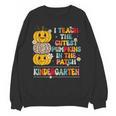 I Teach The Cutest Pumpkins Kindergarten Teacher Halloween Women Crewneck Sweatshirt, novelty gifts, funny gifts