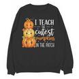 I Teach The Cutest Pumpkins In The Patch Fall Autumn Teacher Women Crewneck Sweatshirt, novelty gifts, funny gifts I Teach The Cutest Pumpkins In The Patch Fall Autumn Teacher Women Crewneck Sweatshirt, novelty gifts, funny gifts