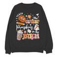 I Teach The Cutest Pumpkins In The Patch Halloween Teacher Women Crewneck Sweatshirt, novelty gifts, funny gifts