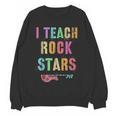 I TEACH ROCKSTARS Band Vibes Teacher Rocks My Music Teaching Women Crewneck Sweatshirt, novelty gifts, funny gifts I TEACH ROCKSTARS Band Vibes Teacher Rocks My Music Teaching Women Crewneck Sweatshirt, novelty gifts, funny gifts
