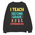 I Teach Second Grade Superheroes Teacher Superhero Women Crewneck Sweatshirt, novelty gifts, funny gifts I Teach Second Grade Superheroes Teacher Superhero Women Crewneck Sweatshirt, novelty gifts, funny gifts