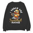 I Teach The Sweetest Duckies Teacher Rubber Duck Teaching Women Crewneck Sweatshirt, novelty gifts, funny gifts