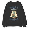 Teacher Alien Books UFO Reading Take Me To Your Reader Women Crewneck Sweatshirt, novelty gifts, funny gifts Teacher Alien Books UFO Reading Take Me To Your Reader Women Crewneck Sweatshirt, novelty gifts, funny gifts
