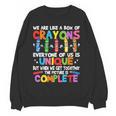 Teacher We Are Like a Box Of Crayons For Men Women Kids Women Crewneck Sweatshirt, novelty gifts, funny gifts Teacher We Are Like a Box Of Crayons For Men Women Kids Women Crewneck Sweatshirt, novelty gifts, funny gifts