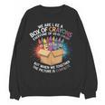 Teacher We Are Like a Box Of Crayons Women Crewneck Sweatshirt, novelty gifts, funny gifts Teacher We Are Like a Box Of Crayons Women Crewneck Sweatshirt, novelty gifts, funny gifts