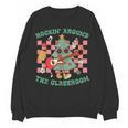 Teacher Christmas Rockin' Around The Classroom Men Women Kids Women Crewneck Sweatshirt, novelty gifts, funny gifts