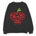 Teacher Day T Shirt Appreciation Day Apple Teach Learn Women Crewneck Sweatshirt, novelty gifts, funny gifts