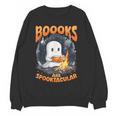 Teacher Halloween Ghost Reading Book Animal Boooks Are Women Crewneck Sweatshirt, novelty gifts, funny gifts