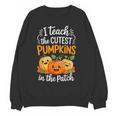 Teacher Halloween Pre-K Teacher Kindergarten Cutest Pumpkins Women Crewneck Sweatshirt, novelty gifts, funny gifts