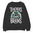 Teacher Halloween Shirt Women Men Teachers Love Brains Women Crewneck Sweatshirt, novelty gifts, funny gifts Teacher Halloween Shirt Women Men Teachers Love Brains Women Crewneck Sweatshirt, novelty gifts, funny gifts