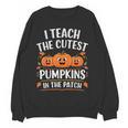 Teacher Halloween I Teach The Cutest Pumpkins In The Patch Women Crewneck Sweatshirt, novelty gifts, funny gifts Teacher Halloween I Teach The Cutest Pumpkins In The Patch Women Crewneck Sweatshirt, novelty gifts, funny gifts