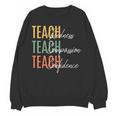 Teacher Kindness Compassion Confidence Teaching Women Crewneck Sweatshirt, novelty gifts, funny gifts Teacher Kindness Compassion Confidence Teaching Women Crewneck Sweatshirt, novelty gifts, funny gifts