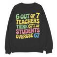 Teacher Overuse 67 Teacher Women Crewneck Sweatshirt, novelty gifts, funny gifts