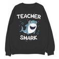 Teacher Shark Teaching Back To School Kindergarten Women Crewneck Sweatshirt, novelty gifts, funny gifts