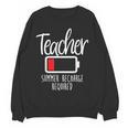 Teacher Summer Recharge Required Last Day School Women Women Crewneck Sweatshirt, novelty gifts, funny gifts