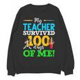 My Teacher Survived 100 Days Of Me Dab 100 Days Of School For Men Women Kids Women Crewneck Sweatshirt, novelty gifts, funny gifts My Teacher Survived 100 Days Of Me Dab 100 Days Of School For Men Women Kids Women Crewneck Sweatshirt, novelty gifts, funny gifts