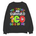 My Teacher Survived 100 Days Of Me 100 Days Of School Women Crewneck Sweatshirt, novelty gifts, funny gifts