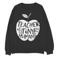 Teacher Of Tiny Humans Preschool Kindergarten Teacher Women Crewneck Sweatshirt, novelty gifts, funny gifts