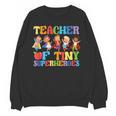 Teacher Of Tiny Superheroes Teach 100th Day Of School Women Crewneck Sweatshirt, novelty gifts, funny gifts Teacher Of Tiny Superheroes Teach 100th Day Of School Women Crewneck Sweatshirt, novelty gifts, funny gifts