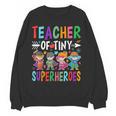 Teacher Of Tiny Superheroes Women Crewneck Sweatshirt, novelty gifts, funny gifts Teacher Of Tiny Superheroes Women Crewneck Sweatshirt, novelty gifts, funny gifts