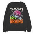 Teachers Love Brains Halloween 2025 Skeleton Costume Women Crewneck Sweatshirt, novelty gifts, funny gifts Teachers Love Brains Halloween 2025 Skeleton Costume Women Crewneck Sweatshirt, novelty gifts, funny gifts