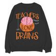 Teachers Love Brains Halloween T-Shirt For Men Women Women Crewneck Sweatshirt, novelty gifts, funny gifts Teachers Love Brains Halloween T-Shirt For Men Women Women Crewneck Sweatshirt, novelty gifts, funny gifts