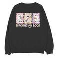 Teaching Is My Boos Teacher Ghost Halloween Women Girls Women Crewneck Sweatshirt, novelty gifts, funny gifts