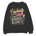 Teaching Is My Jam Groovy Retro Teacher Back To School Women Crewneck Sweatshirt, novelty gifts, funny gifts Teaching Is My Jam Groovy Retro Teacher Back To School Women Crewneck Sweatshirt, novelty gifts, funny gifts